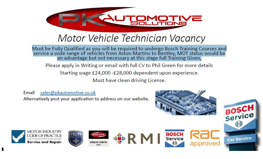 Motor Vehicle Technician Vacancy