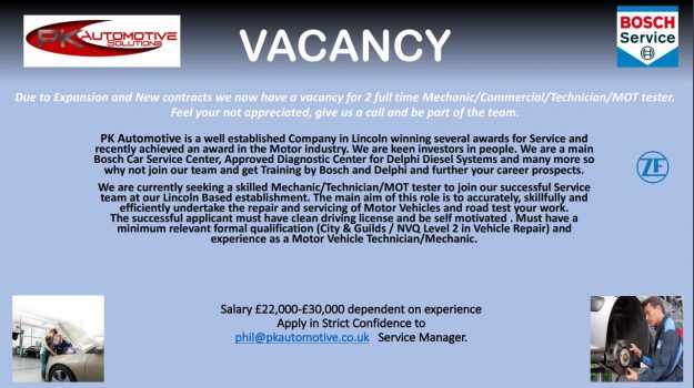 Vacancy Pk Automotive