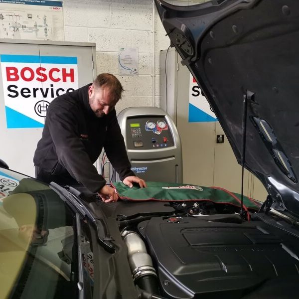 Jaguar XK8 in for a aircon charge