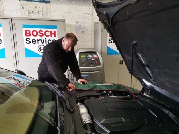 Jaguar XK8 in for a aircon charge